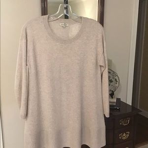 Cortland Park Oatmeal Color Cashmere Tunic, size M